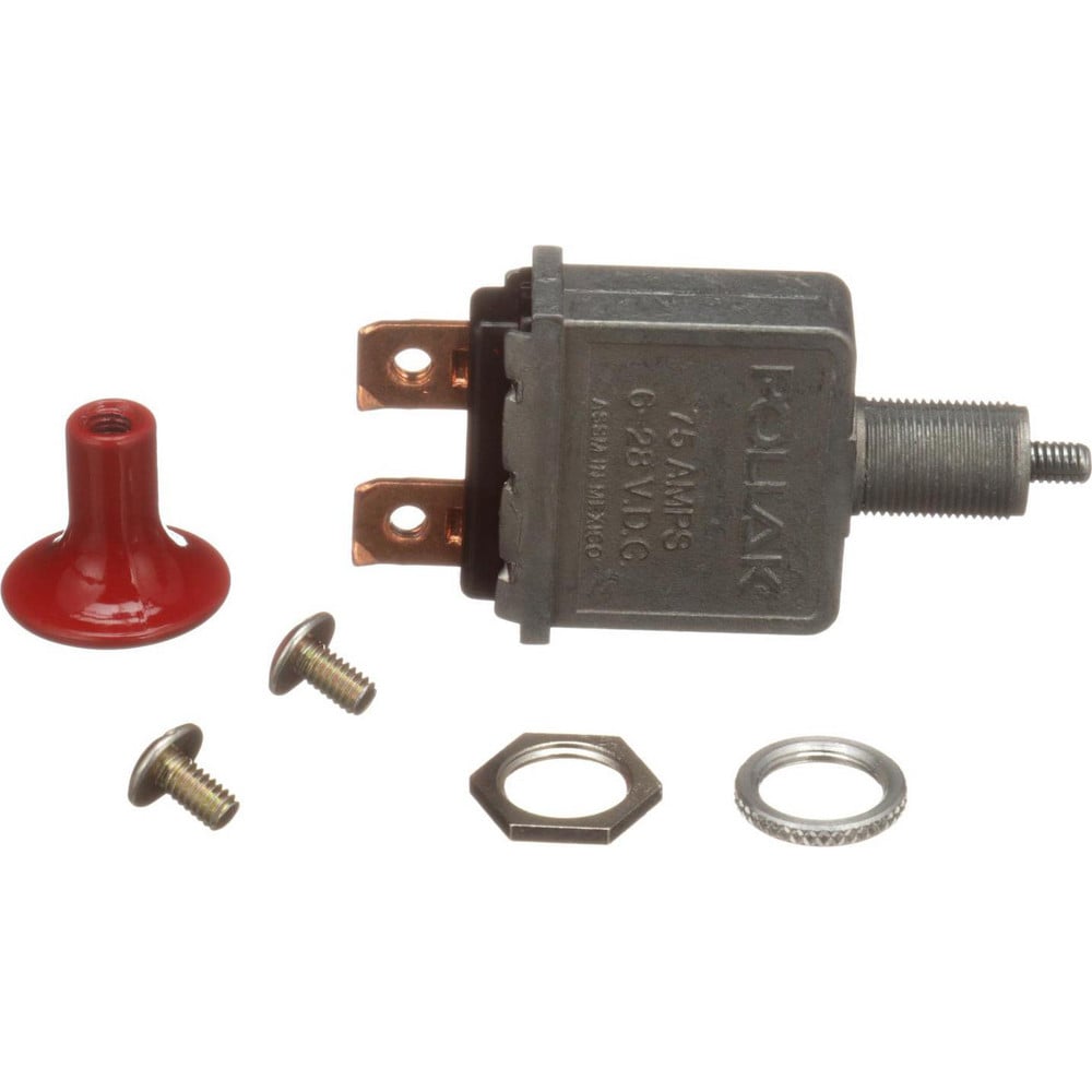 Automotive Switches; Switch Type: Push Pull Switch; Number Of Connections: 2; Contact Form: SPST; Sequence: Off-On; Amperage: 75; Voltage: 6-36; Color: Silver; Actuator Type: Push-Pull