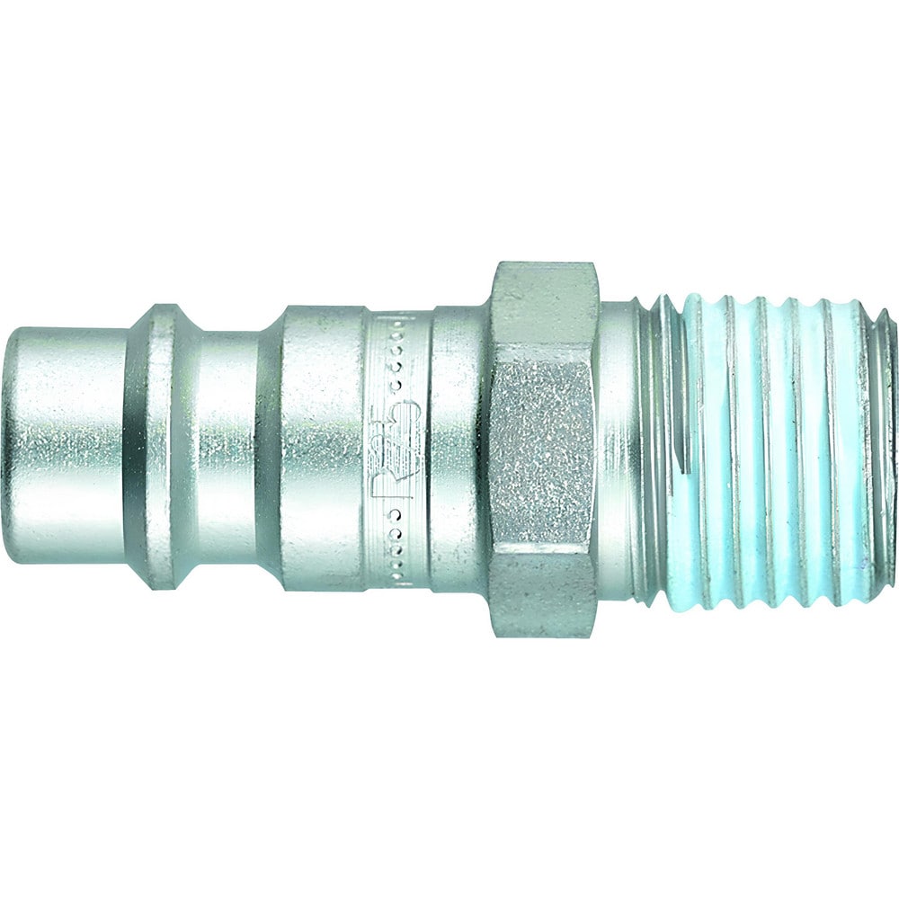 Pneumatic Hose Fittings & Couplings; Type: High Flow; Coupling Type: Plug; Interchange Type: High Flow; Thread Type: MNPT; Coupler Size: 0.2500; Material: Steel