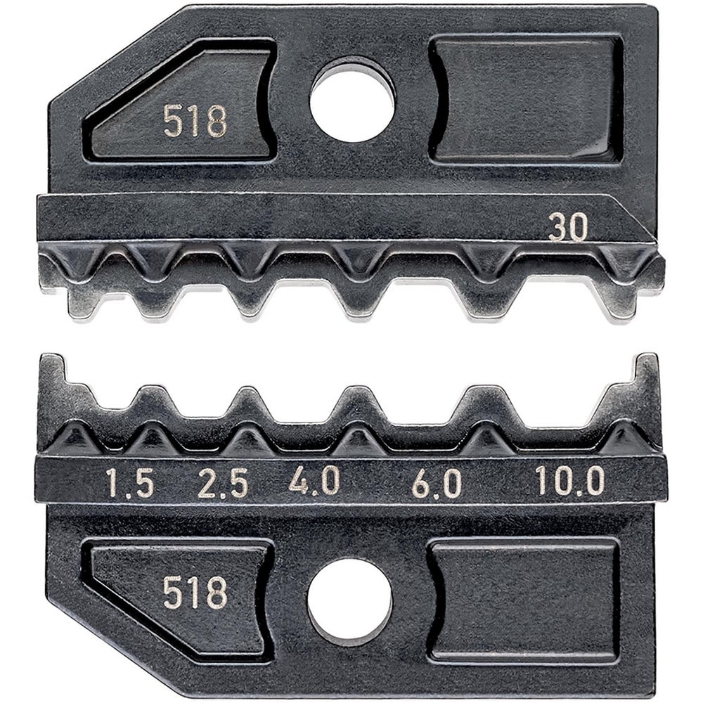 Crimper Dies; Tool Type: Crimping Die; Size: 16, 8 AWG; Color: Black