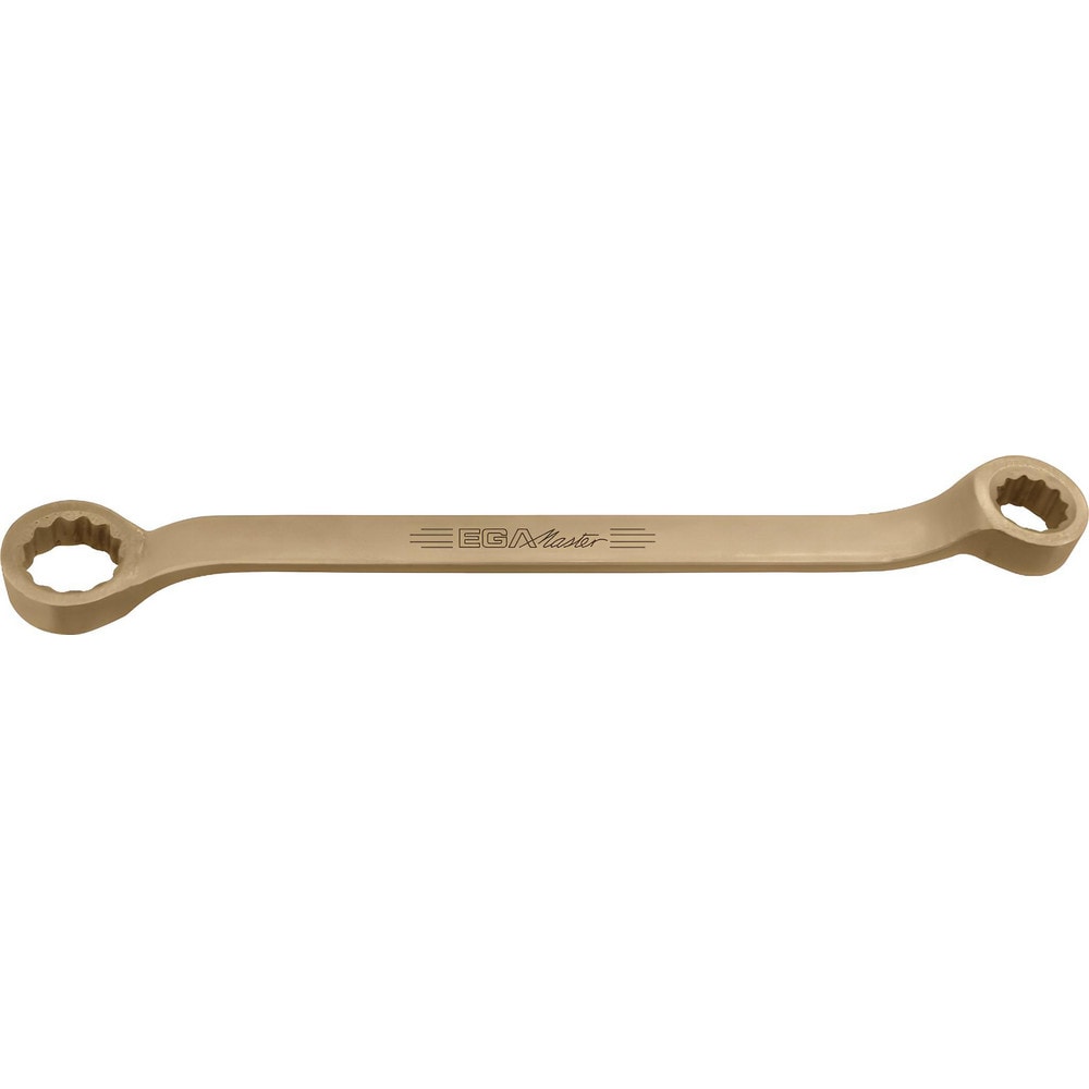 Offset Box End Wrench: 1-1/16 x 1-1/8", 12 Point, Double End