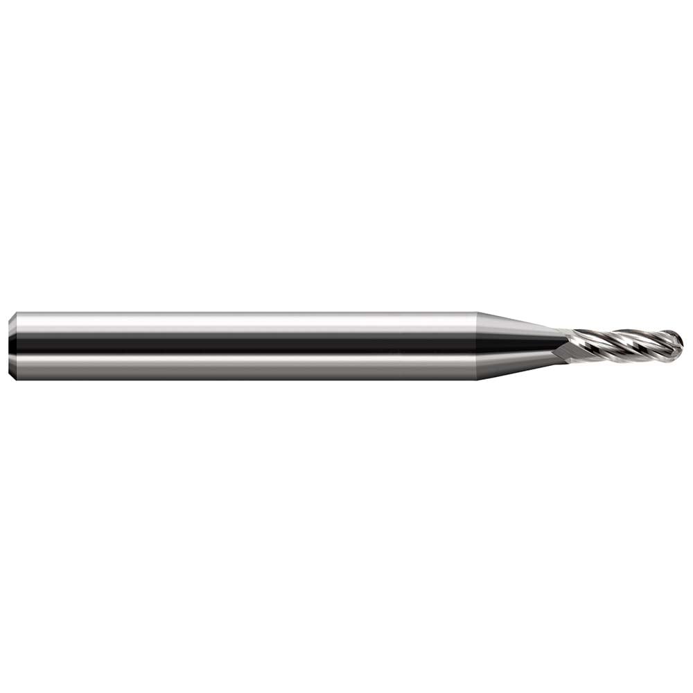 Ball End Mill: 0.0030" Dia, 0.0090" LOC, 2 Flute, Solid Carbide