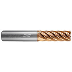 Square End Mill: 1/2" Dia, 5/8" LOC, 7 Flute, Solid Carbide