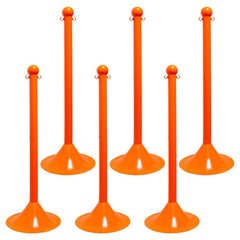 Barrier Posts; Post Type: Standard Post; Post Material: Polyethylene, Plastic; Base Material: Plastic; Surface Style: Solid Color