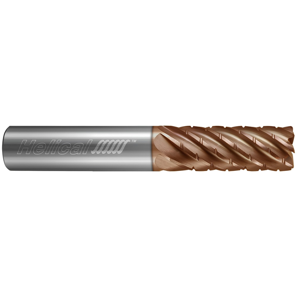 Corner Radius End Mill: 1/2" Dia, 1" LOC, 0.0300" Radius, 6 Flute, Solid Carbide