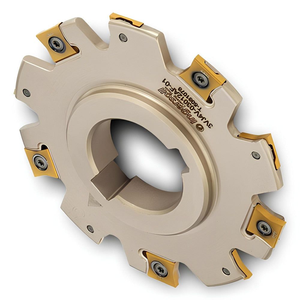 Indexable Slotting Cutter: 3/8" Cutting Width, 8" Cutter Dia, Arbor Connection, 2.5800" Depth of Cut, Neutral