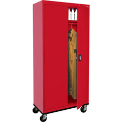 Steel Wardrobe & Mobile Storage Cabinet: 36" Wide, 24" Deep, 78" High