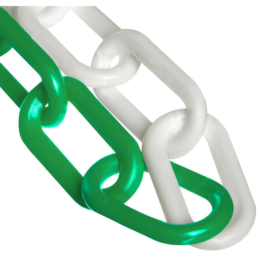 Barrier Rope & Chain; Type: Safety Chain; Snap End Material: Polyethylene, Plastic; Hook Fitting Material: Plastic; Color: White, Green; Link Type: Straight Link; Rope/ Chain Material: Polyethylene, Plastic