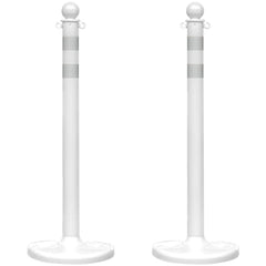 Barrier Posts; Post Type: Standard Post; Post Material: Polyethylene, Plastic; Base Material: Plastic; Surface Style: Striped