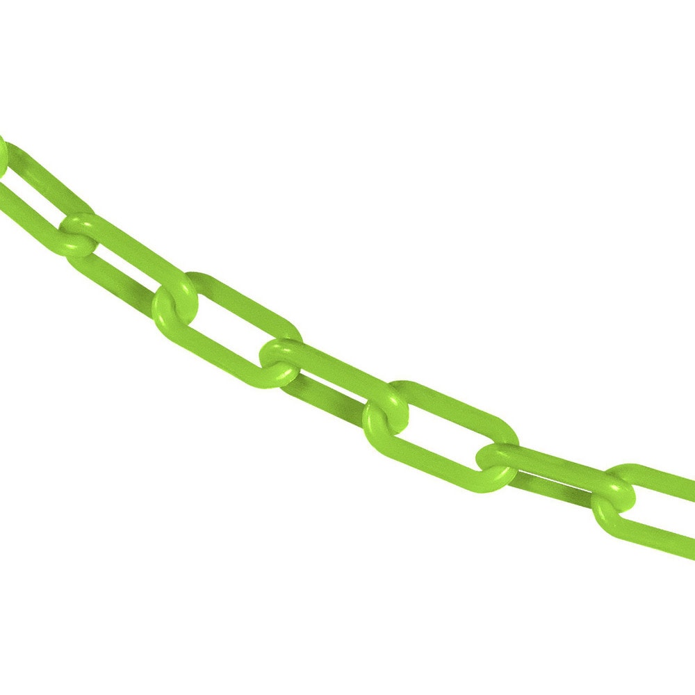 Barrier Rope & Chain; Type: Safety Chain; Snap End Material: Polyethylene, Plastic; Hook Fitting Material: Plastic; Color: Safety Green; Link Type: Straight Link; Rope/ Chain Material: Polyethylene, Plastic