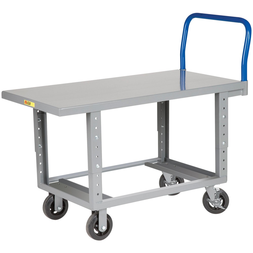 Work-Height Platform Truck with Open Base: 35-1/2" High, 60" Long, 30" Wide