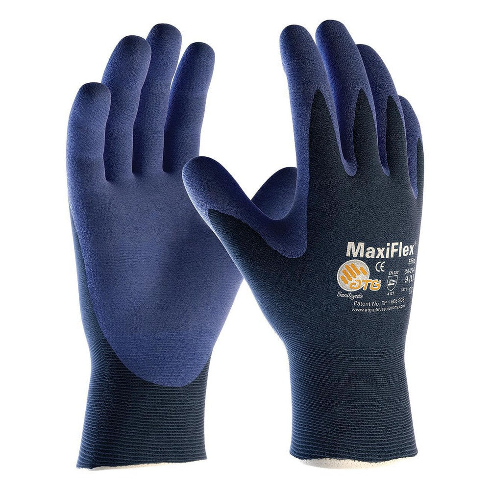 Work Gloves: ATG 34-274, Micro-Foam Nitrile-Coated Nylon, General Purpose