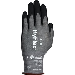 Cut, Puncture & Abrasion-Resistant Gloves: HyFlex 11-581, Size 2X-Large, ANSI Cut A6, ANSI Puncture 3, Nitrile, HPPE, Tungsten Steel, Nylon & Spandex