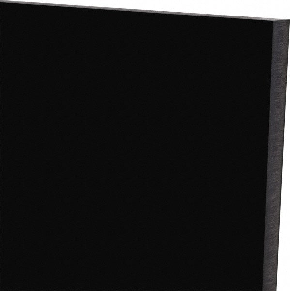 Plastic Sheet: Polyurethane, 1/2" Thick, 12" Wide, 1' Long, Black