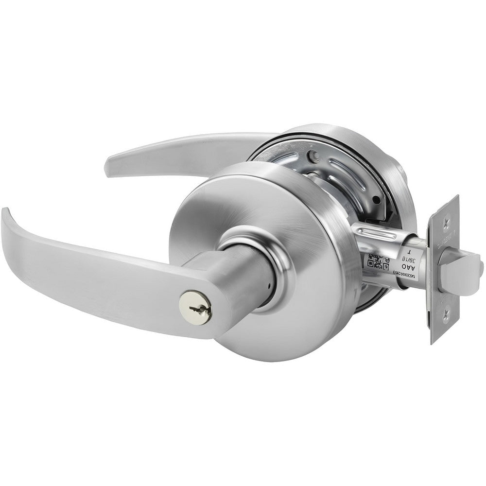 Lever Locksets; Lockset Type: Classroom; Key Type: Keyed Different; Back Set: 2-3/4; Cylinder Type: Conventional; Material: Metal; Door Thickness: 1-3/4; Finish: Satin Chrome