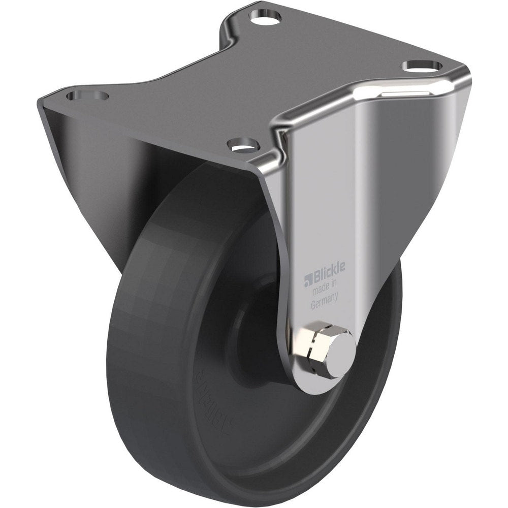 Top Plate Casters; Mount Type: Plate; Number of Wheels: 1.000; Wheel Diameter (Inch): 4; Wheel Material: Synthetic; Wheel Width (Inch): 1-3/16; Wheel Color: Dark Gray