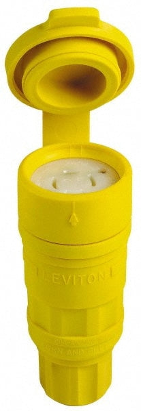 Straight Blade Connector: Industrial, L5-20R, 125VAC, Yellow