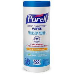 PURELL Hand Sanitizing Wipes Non-Alcohol Formula, Fresh Citrus Scent, 100 count Hand Wipes in Eco-Slim Canister