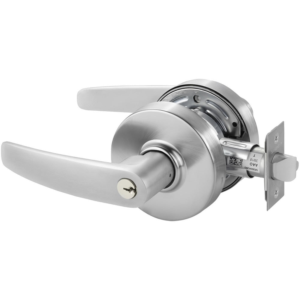 Lever Locksets; Lockset Type: Storeroom; Key Type: Keyed Different; Back Set: 2-3/4; Cylinder Type: Conventional; Material: Metal; Door Thickness: 1-3/4; Finish: Satin Chrome