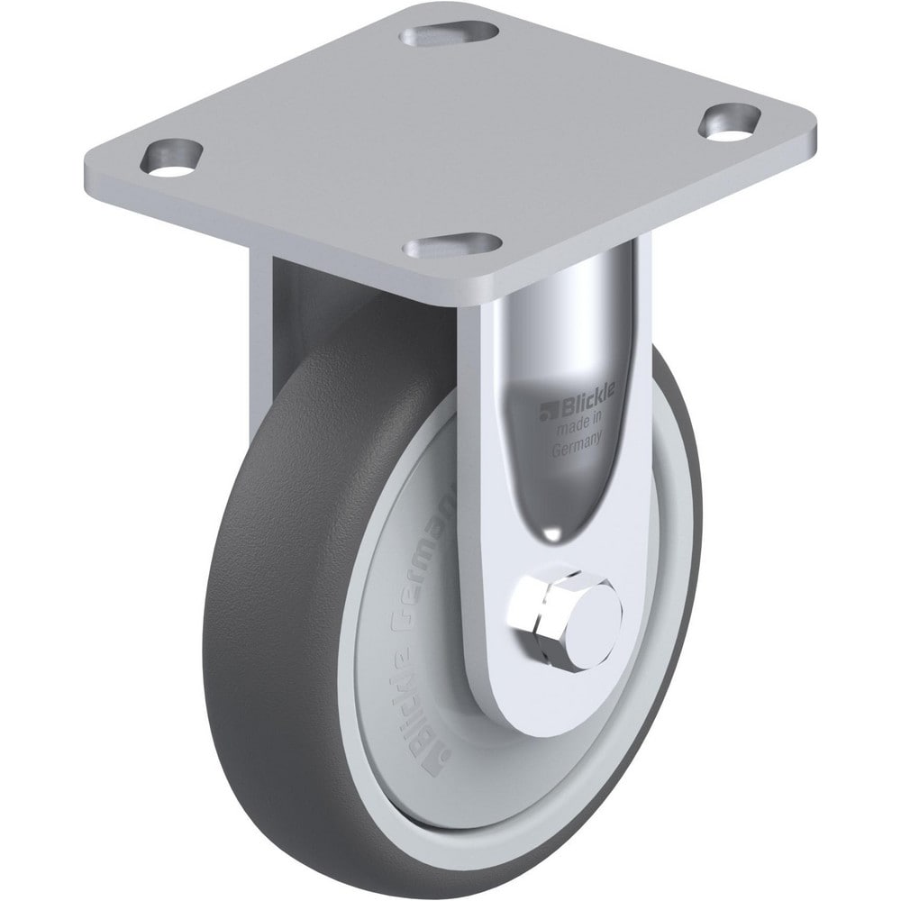 Top Plate Casters; Mount Type: Plate; Number of Wheels: 1.000; Wheel Diameter (Inch): 4; Wheel Material: Synthetic; Wheel Width (Inch): 1-7/16; Wheel Color: Gray