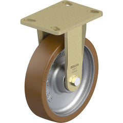 Top Plate Casters; Mount Type: Plate; Number of Wheels: 1.000; Wheel Diameter (Inch): 6; Wheel Material: Polyurethane; Wheel Width (Inch): 2; Wheel Color: Light Brown