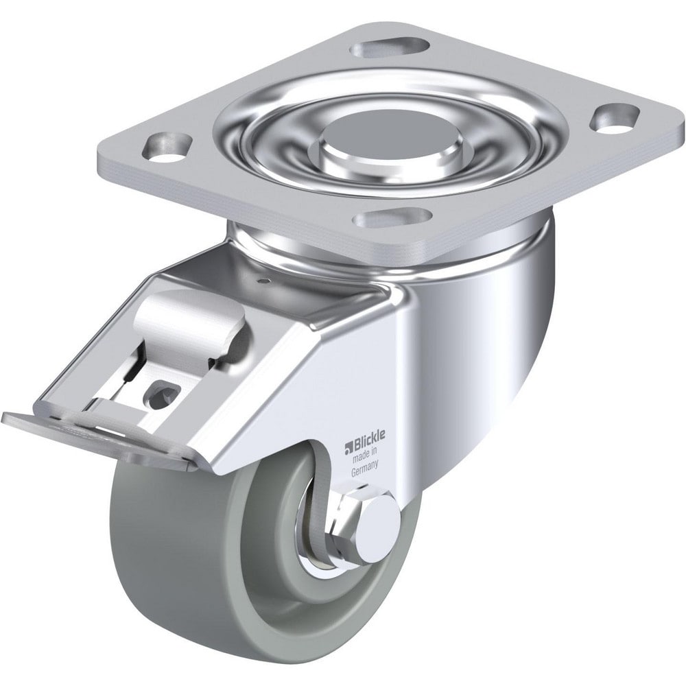 Top Plate Casters; Mount Type: Plate; Number of Wheels: 1.000; Wheel Diameter (Inch): 5; Wheel Material: Synthetic; Wheel Width (Inch): 1-9/16; Wheel Color: Dark Gray