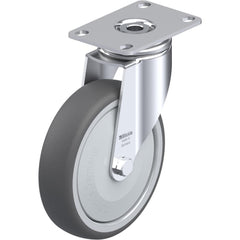 Top Plate Casters; Mount Type: Plate; Number of Wheels: 1.000; Wheel Diameter (Inch): 4; Wheel Material: Polyurethane; Wheel Width (Inch): 1-1/4; Wheel Color: Dark Gray