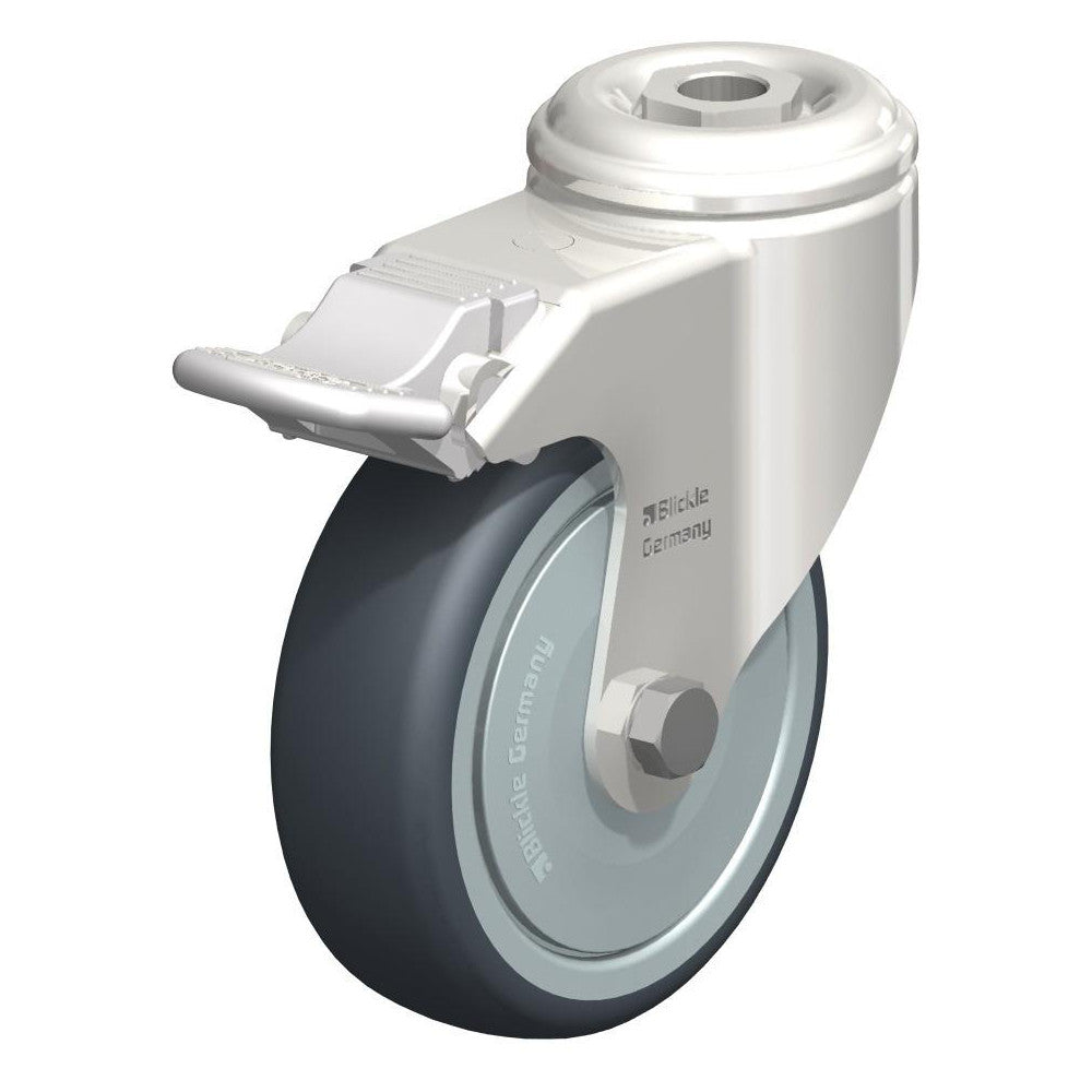 Top Plate Casters; Mount Type: Plate; Number of Wheels: 1.000; Wheel Diameter (Inch): 5; Wheel Material: Synthetic; Wheel Width (Inch): 1-9/16; Wheel Color: Gray