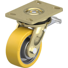 Top Plate Casters; Mount Type: Plate; Number of Wheels: 1.000; Wheel Diameter (Inch): 5; Wheel Material: Polyurethane; Wheel Width (Inch): 2; Wheel Color: Light Brown