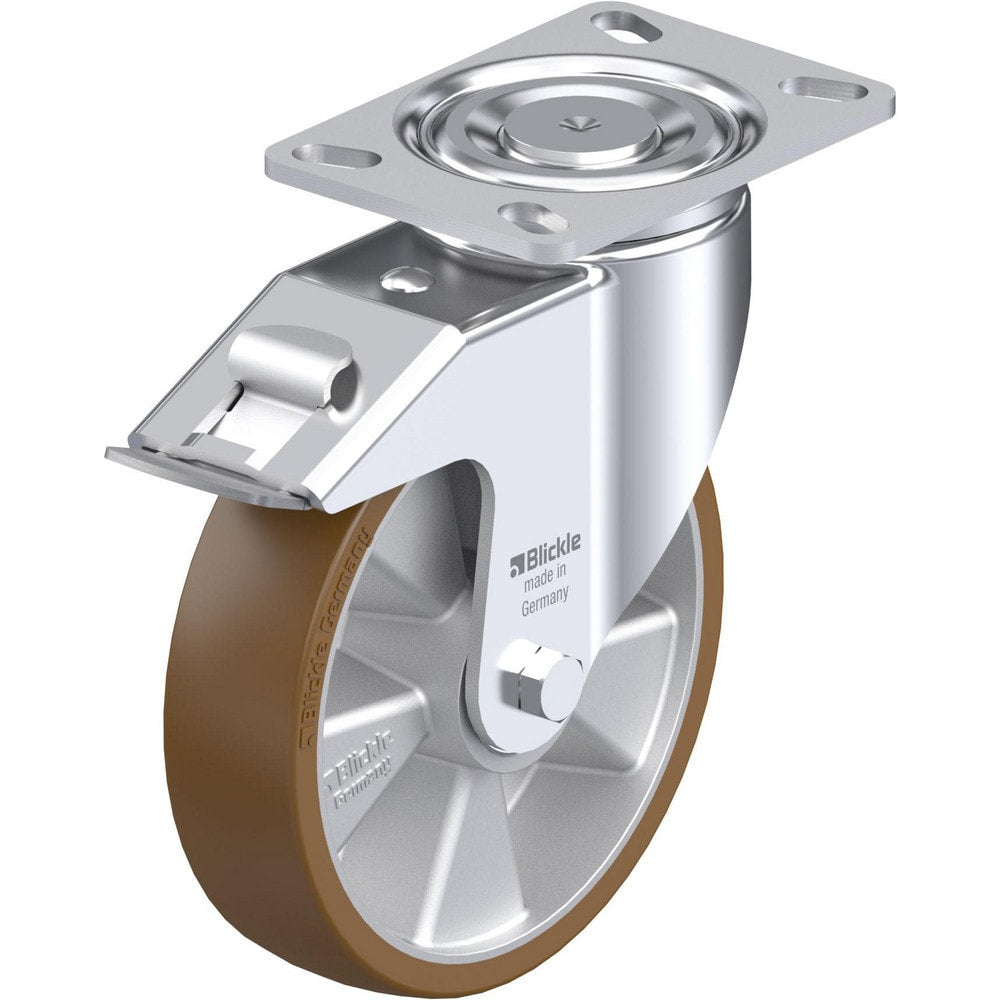 Top Plate Casters; Mount Type: Plate; Number of Wheels: 1.000; Wheel Diameter (Inch): 5; Wheel Material: Polyurethane; Wheel Width (Inch): 1-9/16; Wheel Color: Light Brown