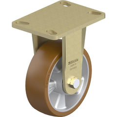 Top Plate Casters; Mount Type: Plate; Number of Wheels: 1.000; Wheel Diameter (Inch): 6; Wheel Material: Polyurethane; Wheel Width (Inch): 2; Wheel Color: Brown