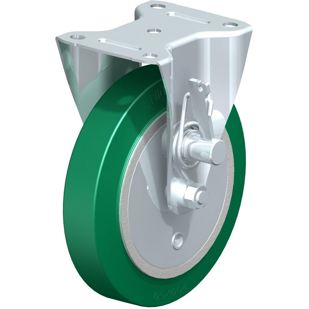 Top Plate Casters; Mount Type: Plate; Number of Wheels: 1.000; Wheel Diameter (Inch): 8; Wheel Material: Polyurethane; Wheel Width (Inch): 2; Wheel Color: Light Brown