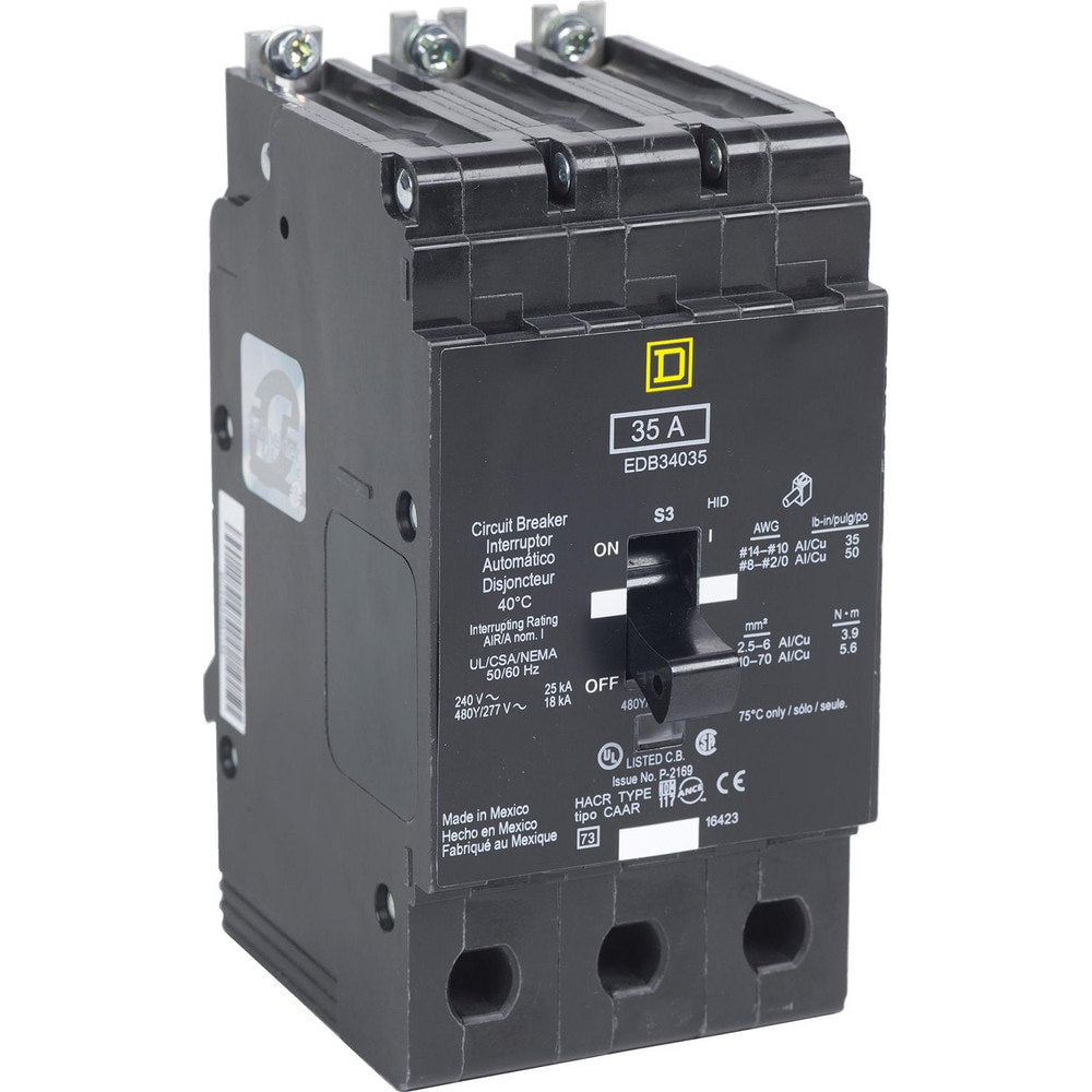 Circuit Breakers; Circuit Breaker Type: Miniature Circuit Breaker; Amperage: 100; Voltage: 480V, 277V; Wire Size (AWG): 12-2/0 (Aluminum)/14-2/0 (Copper); Number Of Poles: 3; Tripping Mechanism: Thermal-Magnetic; Terminal Connection Type: Lug; Phase: Sing