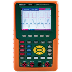 Oscilloscopes; Oscilloscope Type: Handheld Digital Oscilloscope; Bandwidth (MHz): 20 MHz; Number of Channels: 2; Display Type: LCD; Maximum Vertical Deflection (mV/div): 5 V/DIV; Minimum Vertical Deflection (mV/div): 5 MV/DIV; Rise Time: 18