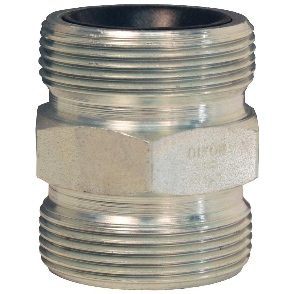 Ground Joint Hose Couplings; Thread Type: MNPSM; Thread Size: 1-1/2; Type: Double Spud; Material: Plated Steel; Size: 1 in, 3/4 in; Style: Double Spud