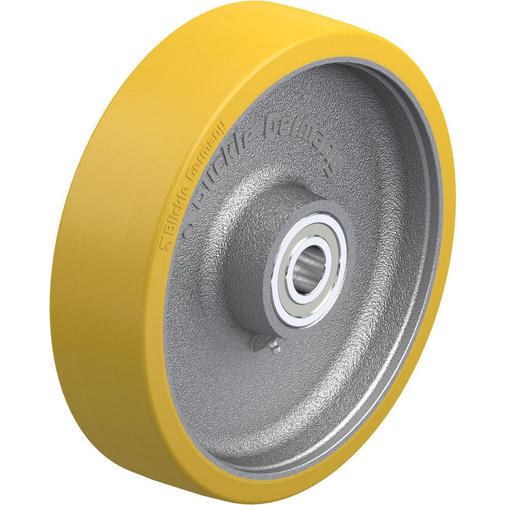 Rigid & Swivel Caster Wheel: Polyurethane, 12" Dia, 3-1/8" Wide