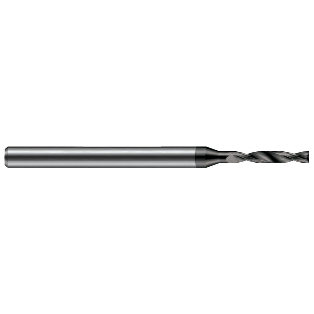 Micro Drill Bit: 0.1285" Dia, 180 deg, Solid Carbide