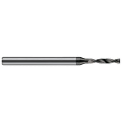 Micro Drill Bit: 0.0960" Dia, 180 deg, Solid Carbide