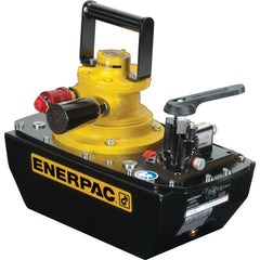 Power Hydraulic Pumps & Jacks; Type: Air Hydraulic Pump; 1st Stage Pressure Rating: 10000; 2nd Stage Pressure Rating: 10000; Pressure Rating (psi): 10000; Oil Capacity: 5 gal; Actuation: Single Acting; Cylinder Operating Function: Retract, Advance