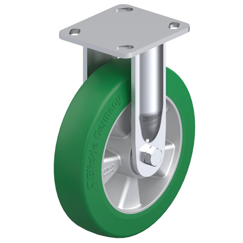 Top Plate Casters; Mount Type: Plate; Number of Wheels: 1.000; Wheel Diameter (Inch): 8; Wheel Material: Rubber; Wheel Width (Inch): 2; Wheel Color: Gray