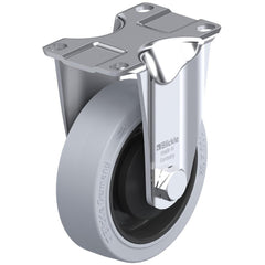 Top Plate Casters; Mount Type: Plate; Number of Wheels: 1.000; Wheel Diameter (Inch): 6; Wheel Material: Rubber; Wheel Width (Inch): 2; Wheel Color: Black