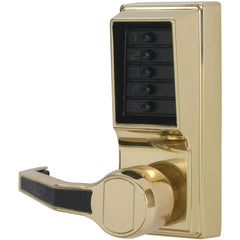 Lever Locksets; Lockset Type: Entrance; Key Type: Keyed Different; Back Set: 2-3/4; Cylinder Type: None; Material: Metal; Door Thickness: 1-3/4; Finish: Bright Brass