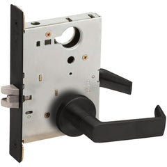 Lever Locksets; Lockset Type: Passage; Key Type: Keyed Different; Back Set: 2-3/4; Cylinder Type: None; Material: Metal; Door Thickness: 1-3/4; Finish: Flat Black Coated