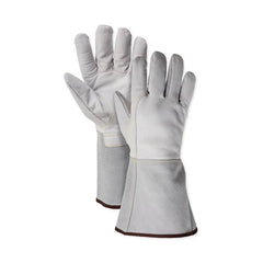 Welding Gloves: Wells Lamont Size Large, Goatskin Leather, Pair, for MIG Welding