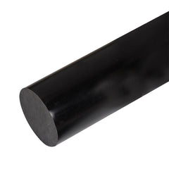 Plastic Rod: 24" Long, 4" Dia, Black, Opaque, 5000 - 1000 psi Tensile Strength