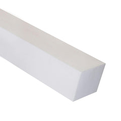 Plastic Square Rod: 72" Long, 0.25" Dia, Natural Color, Opaque, 5000 psi Tensile Strength