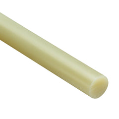 Plastic Rod: 12" Long, 0.8750" Dia, Yellow, Opaque, 10000 psi Tensile Strength