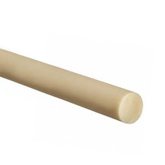 Plastic Rod: 12" Long, 1" Dia, Natural Color, Opaque, 5000 psi Tensile Strength