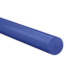 Plastic Rod: 60" Long, 1.5" Dia, Blue, Opaque, 5000 - 1000 psi Tensile Strength