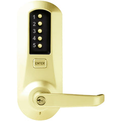 Lever Locksets; Lockset Type: Entrance; Key Type: Keyed Different; Back Set: 2-3/4; Cylinder Type: Conventional; Material: Metal; Door Thickness: 1-3/4; Finish: Bright Brass