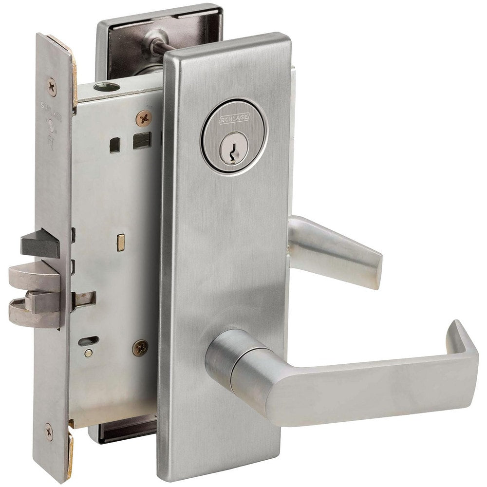 Lever Locksets; Lockset Type: Classroom; Key Type: Keyed Different; Back Set: 2-3/4; Cylinder Type: Conventional; Material: Metal; Door Thickness: 1-3/4; Finish: Satin Chrome